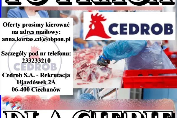 Pracownik Produkcji (rozbiór drobiu) Kutno K/M