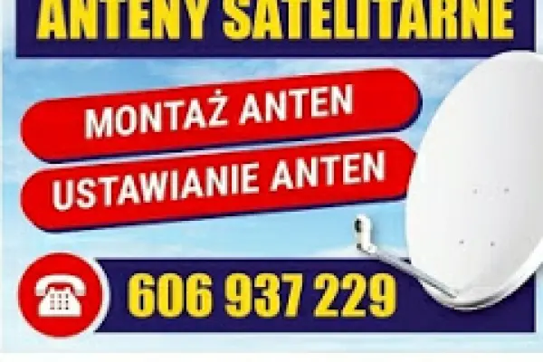 Montaż i ustawianie anten satelitarnych.