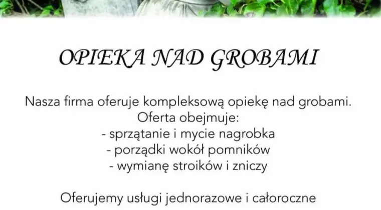 Sprzątanie i konserwacja grobów
