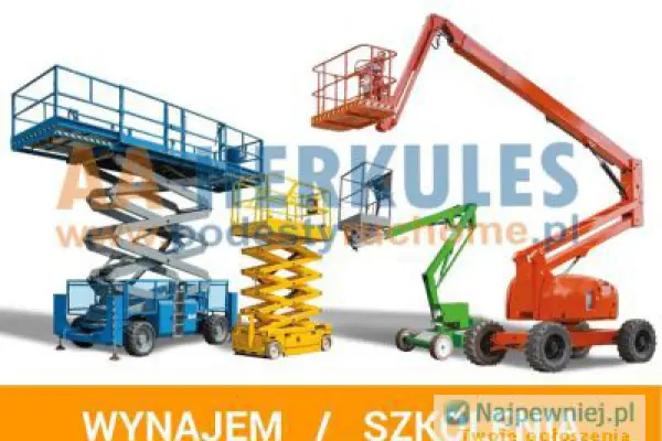 Wynajem podnośników koszowych/ zwyżek/ podestów ruchomych