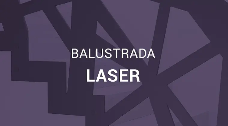 Schody z balustrada laser