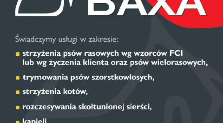 Baxa Tarnów Salon Pielęgnacyjny dla Zwierząt tel.735 170 959