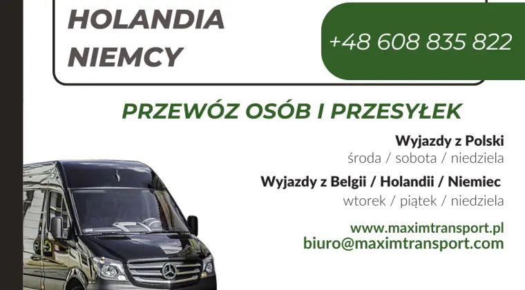 Transport busem osób i rzeczy z Białegostoku i okolic do Belgii, Holandii i Niemiec