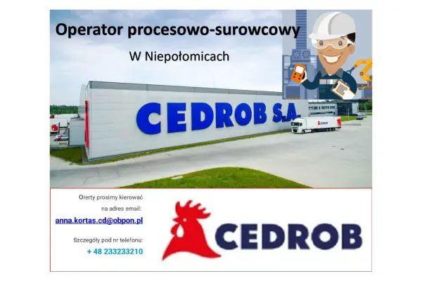 Operator procesowo-surowcowy w Niepołomicach