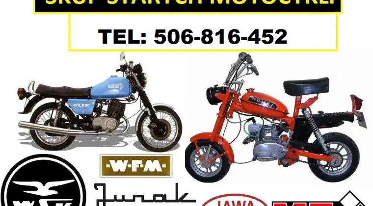 KUPIĘ STARE ZABYTKOWE MOTOCYKLE MOTOROWERY MOTORY!
