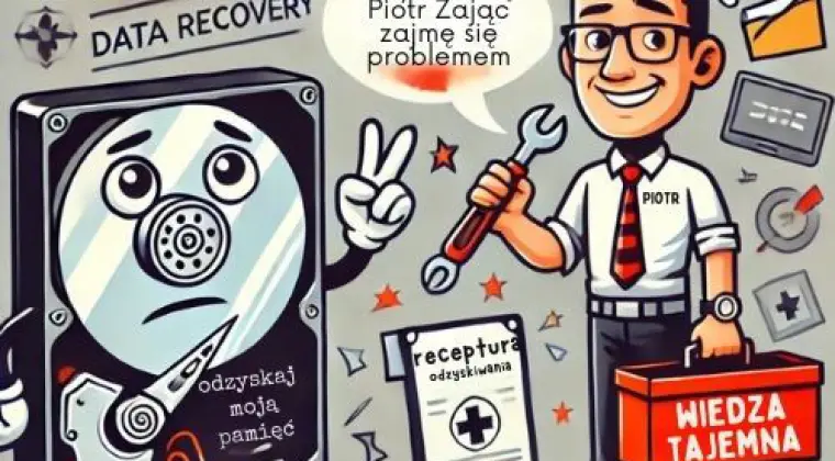 „Dysk na strajku? Baza danych z humorem? Piotr Zając odzyska pliki i przywróci porządek!”