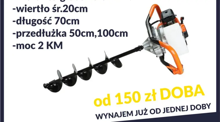 WYNAJEM Kafar Wiertnica Pompa wody Zagęszczarka Usługi koparką / Ładowarką