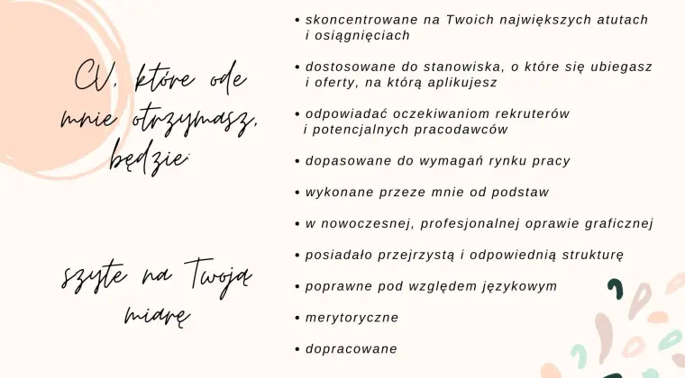 Profesjonalne pisanie CV po niemiecku/99 zł