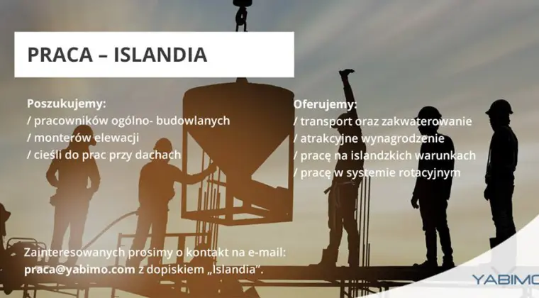 Przemysłowe przetwórstwo rybne ISLANDIA Praca - zatrudnimy