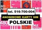 Zarejestrowane karty SIM Warszawa zdalna rejestracja kart SIM prepaid startery do telefonu komórkowego