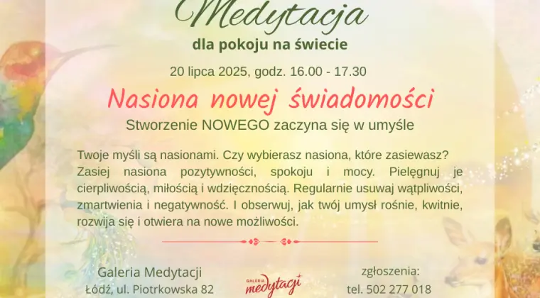 Medytacja dla Pokoju na Świecie w Łodzi