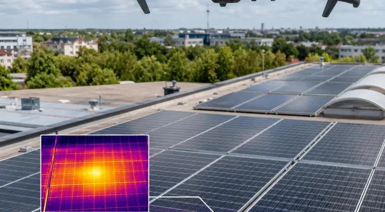 Wykonujemy pomiary elektryczne i termowizję PV z drona.