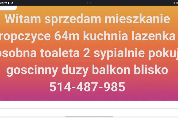 Sprzedam mieszkanie ropczyce