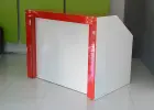 Lada recepcyjna 140x93,5cm biały połysk i czerwień OKAZJA Warszawa, ma