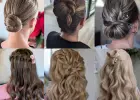 Stylizacja włosów na specjalną okazję - upięcie półupięcie kucyk fale loki NJ