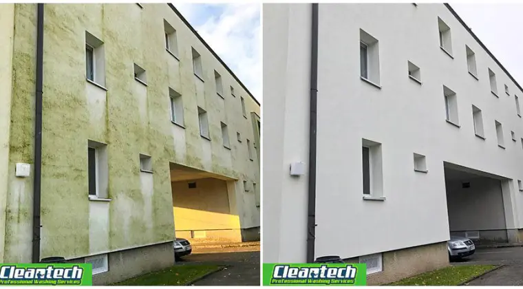 Mycie elewacji Słupsk. Mycie elewacji Ustka. CleanTECH - Usługi mycia ciśnieniowego