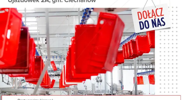 Pracownik myjni pojemników w Ujazdówku