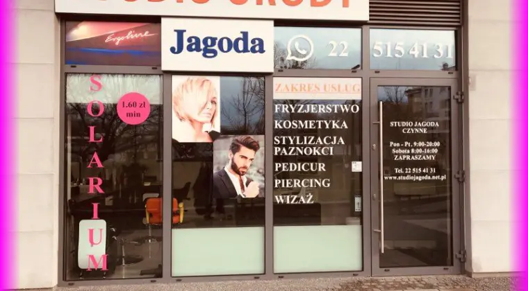 Zapraszamy do Studio Urody Jagoda, Popularna 1, przy dworcu PKP WŁOCHY