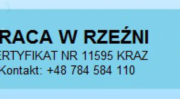  PRACA W RZEŹNI