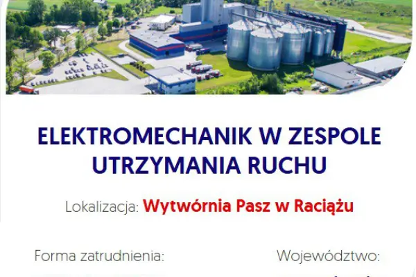 Elektromechanik w Zespole Utrzymania Ruchu