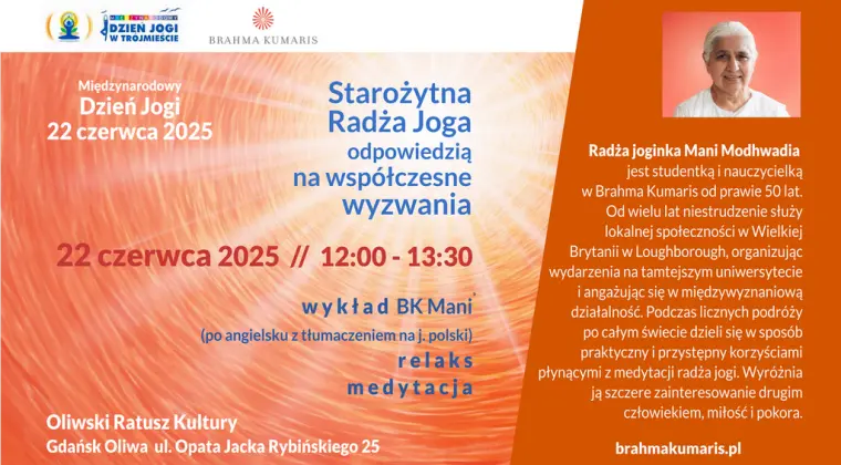 Międzynarodowy Dzień Jogi w Gdańskim Parku Oliwskim. Brahma Kumaris Gdańsk.