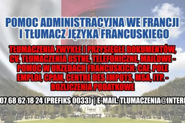 Profesjonalna Pomoc Administracyjna Tłumacz Języka Francuskiego 