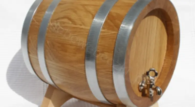 Beczka dębowa 3 litry Szczelna i solidna na alkohol + kran mosiężny