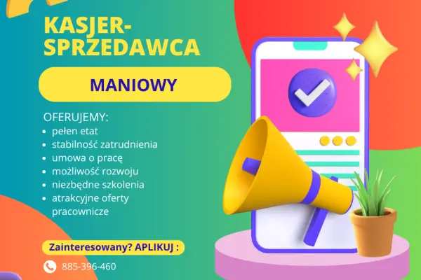 Praca kasjer-sprzedawca, Dino Polska S.A., MANIOWY