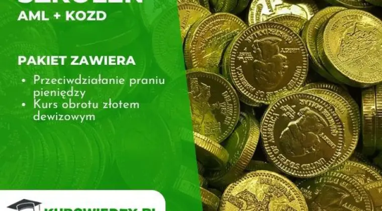 PAKIET: Kurs obrotu złotem dewizowym + AML