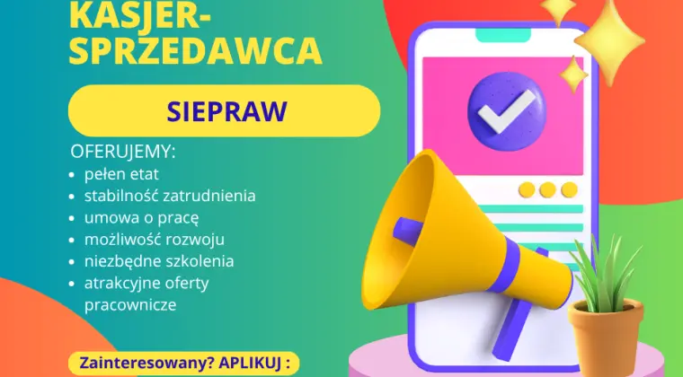 Praca kasjer-sprzedawca, Dino Polska S.A., SIEPRAW