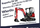 WYNAJEM Kafar Wiertnica Pompa wody Zagęszczarka Usługi koparką / Ładowarką