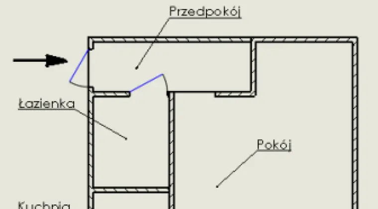 Przytulny pokój z oddzielną kuchnią w Warszawie na Woli
