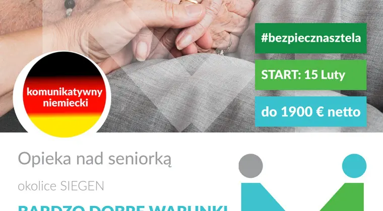 Nowe zlecenie do Podopiecznej (mąż samodzielny) od 15 lutego! Mała wieś w okolicy Siegen, do 1900 Eur