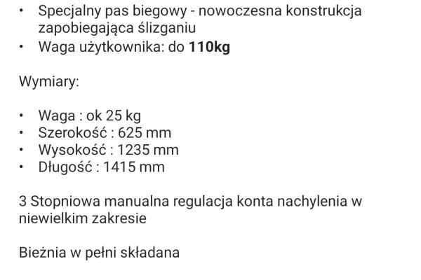 Sprzedam bieżnie elektryczna