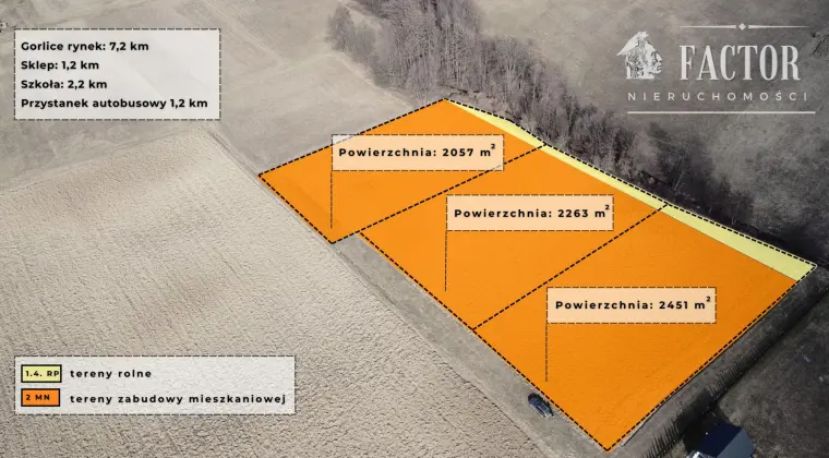 Działka budowlano-rolna 20 ar, Dominikowice 1182S