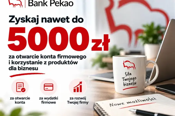 Konto firmowe Pekao S.A. (Biznes z Żubrem) – nawet 5000 zł premii